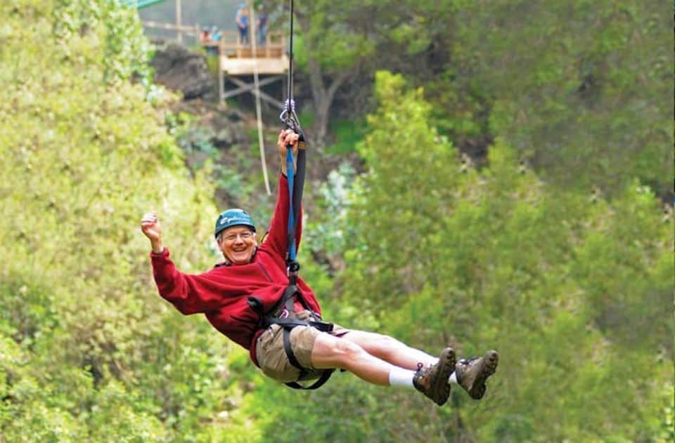 Aventura en tirolesa de 5 líneas en Haleakala