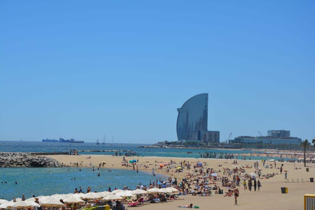 Playa de la ciudad de Barcelona