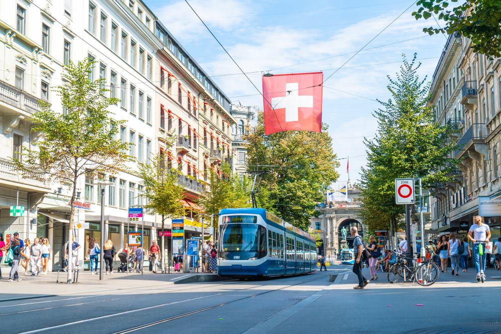 Distrito comercial de Bahnhofstrasse en Zúrich