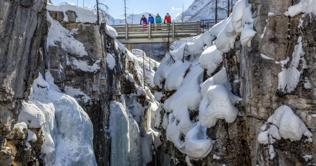 Caminata con raquetas de nieve en el cañón de mármol