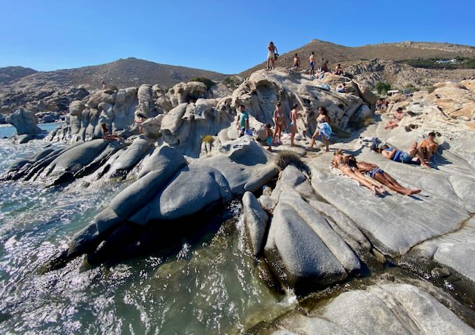 Playa Kolymbithres en Paros.