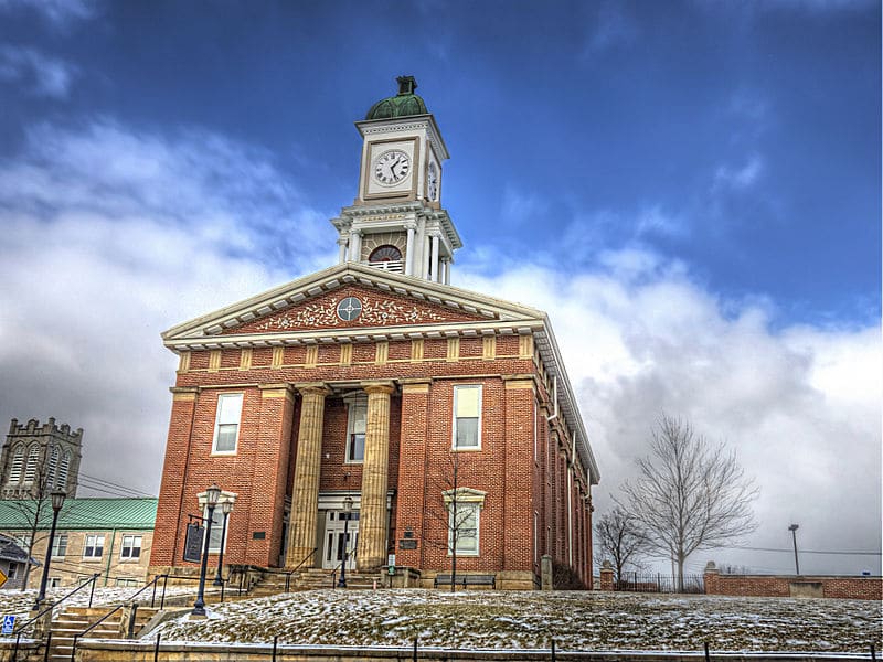 Palacio de justicia del condado de Knox en Mount Vernon, Ohio