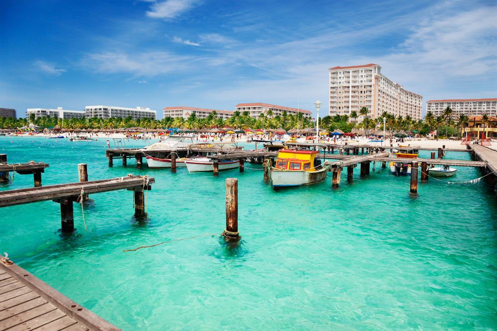 playa de palmeras, aruba