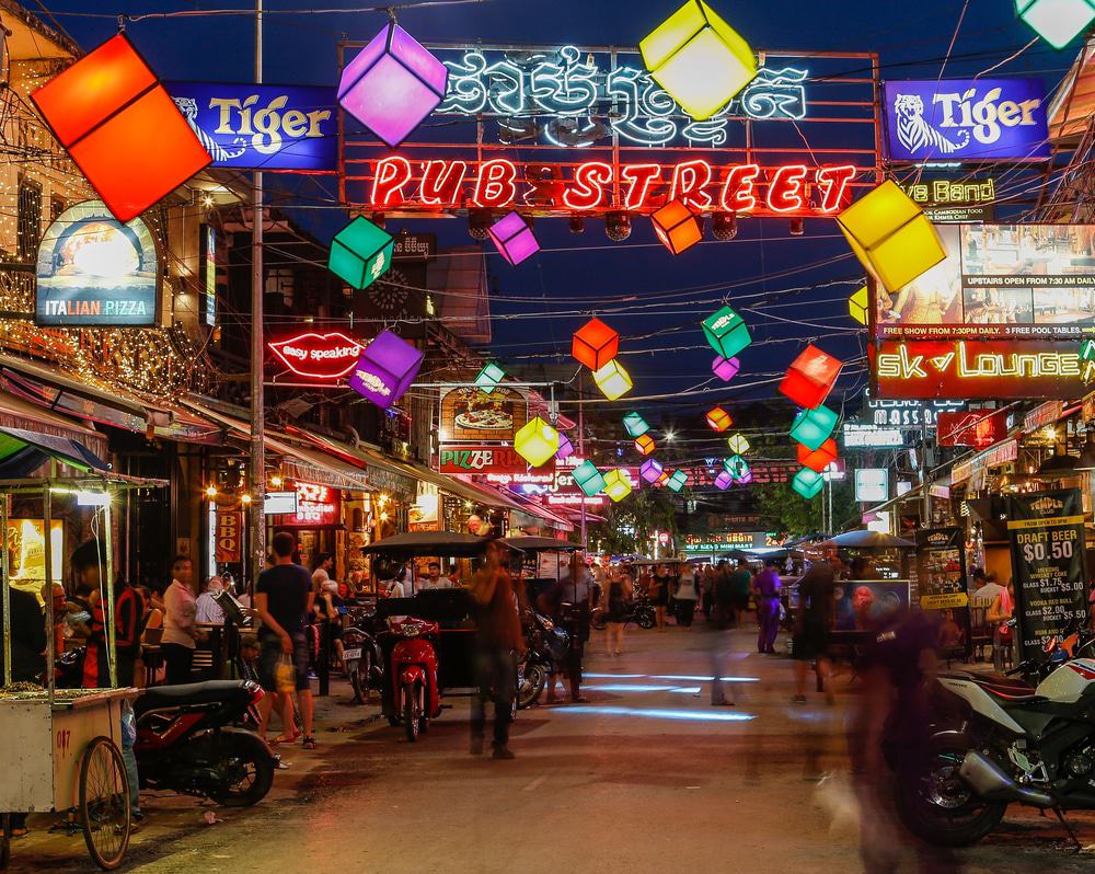 Calle de bares, Siem Reap